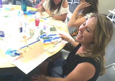 teacher enjoying Design Thinking